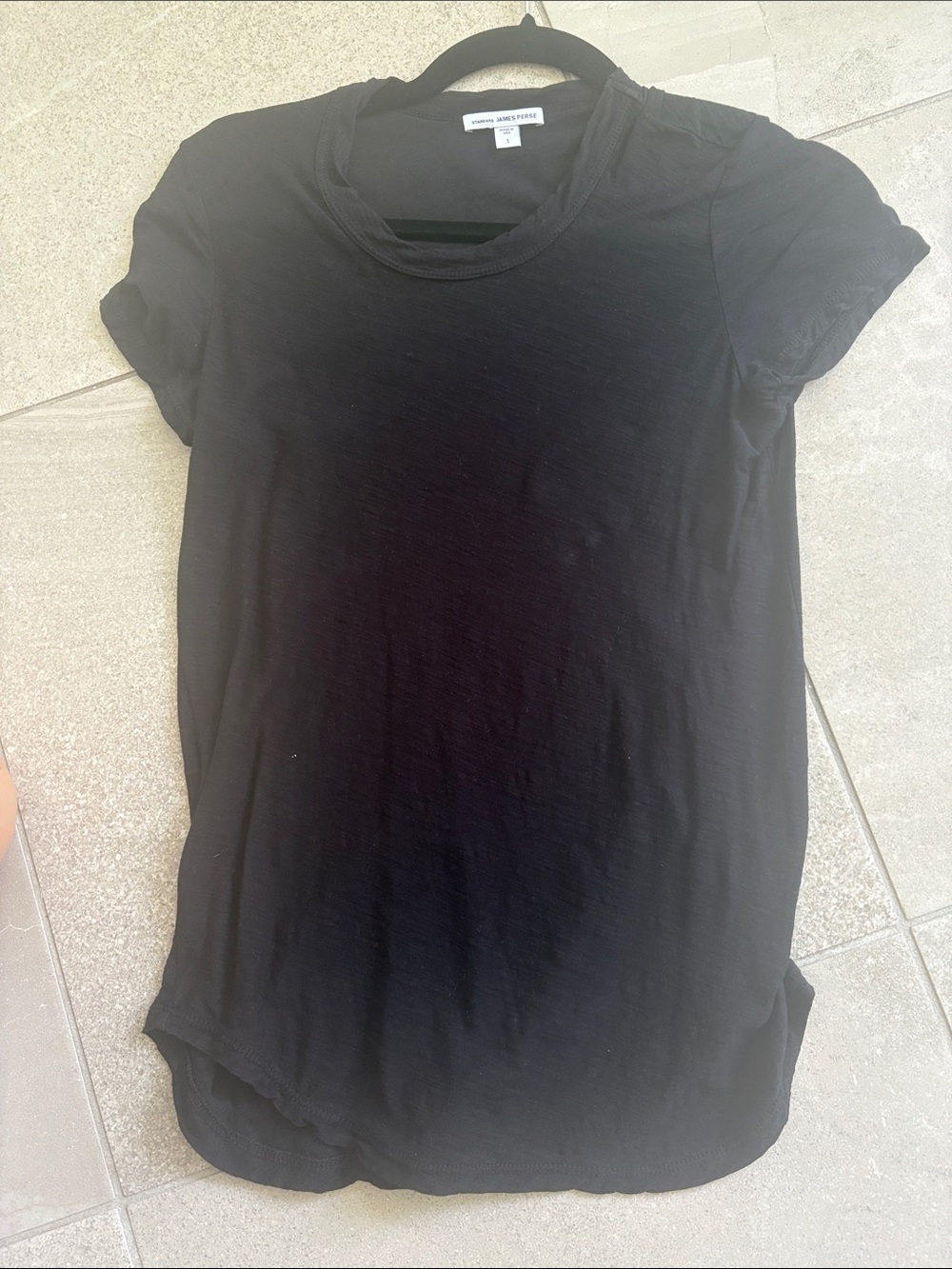 James Perse Women’s Black Crew Neck Short Sleeve Top women small size